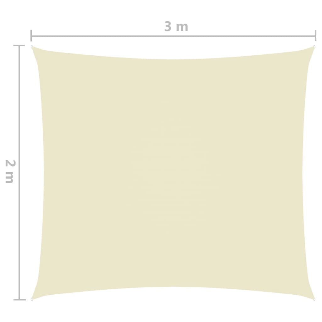 vidaXL Uždanga nuo saulės, kreminė, 2x3m, oksfordo audinys