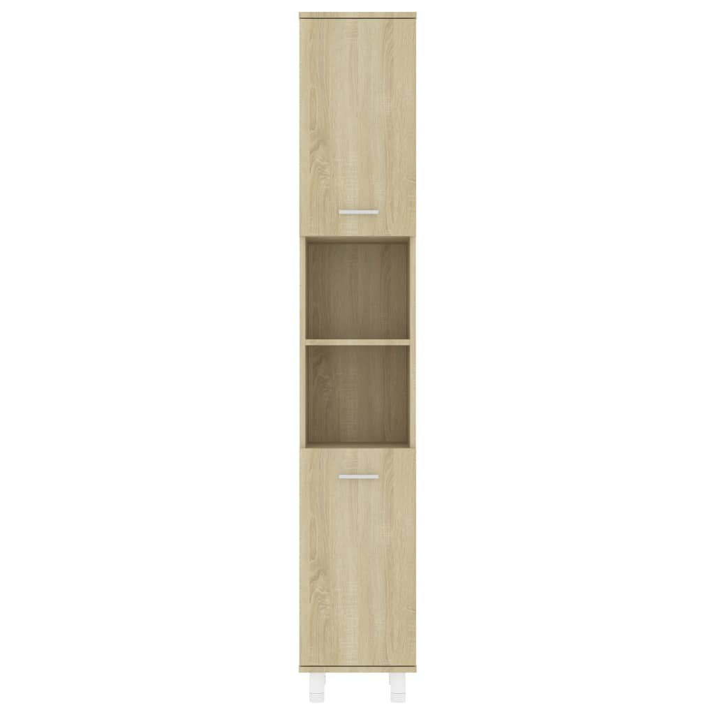 vidaXL Vonios kambario spintelė, ąžuolo, 30x30x179cm, apdirbta mediena