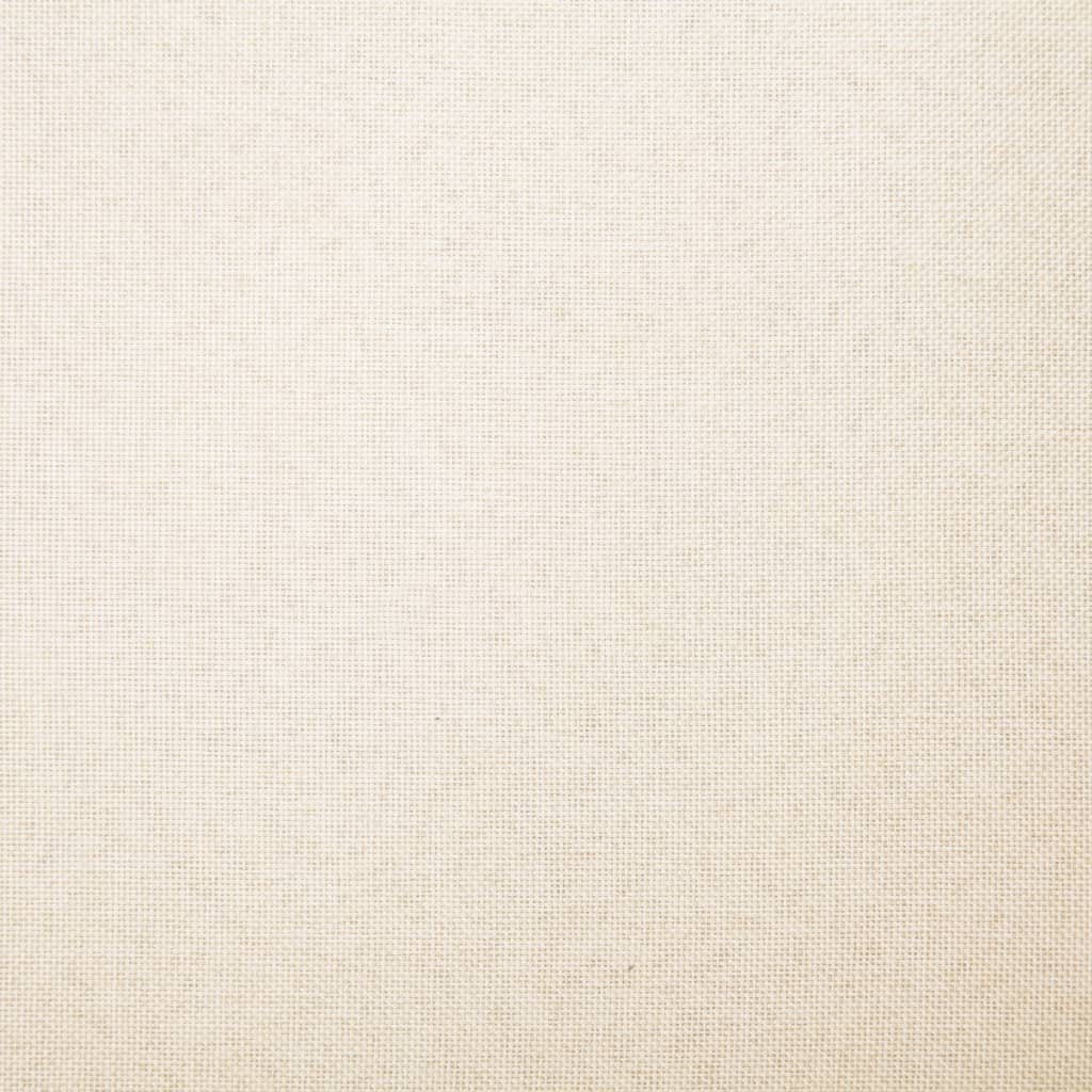 vidaXL Suoliukas, kreminės spalvos, 139,5cm, poliesteris