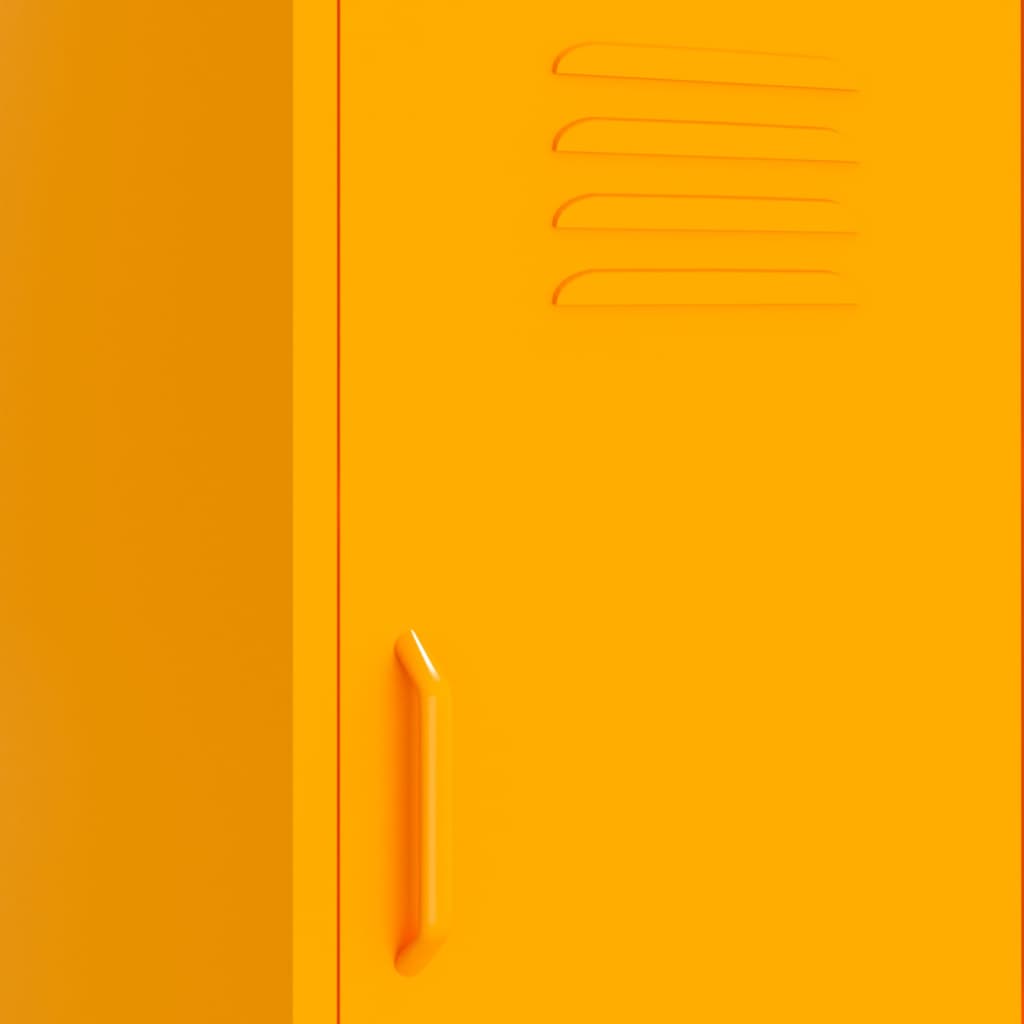 vidaXL Sandėliavimo spintelė, geltona, 42,5x35x101,5cm, plienas