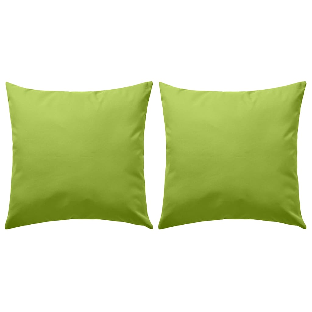 vidaXL Lauko pagalvės, 2 vnt., obuolio žalios spalvos, 60x60 cm