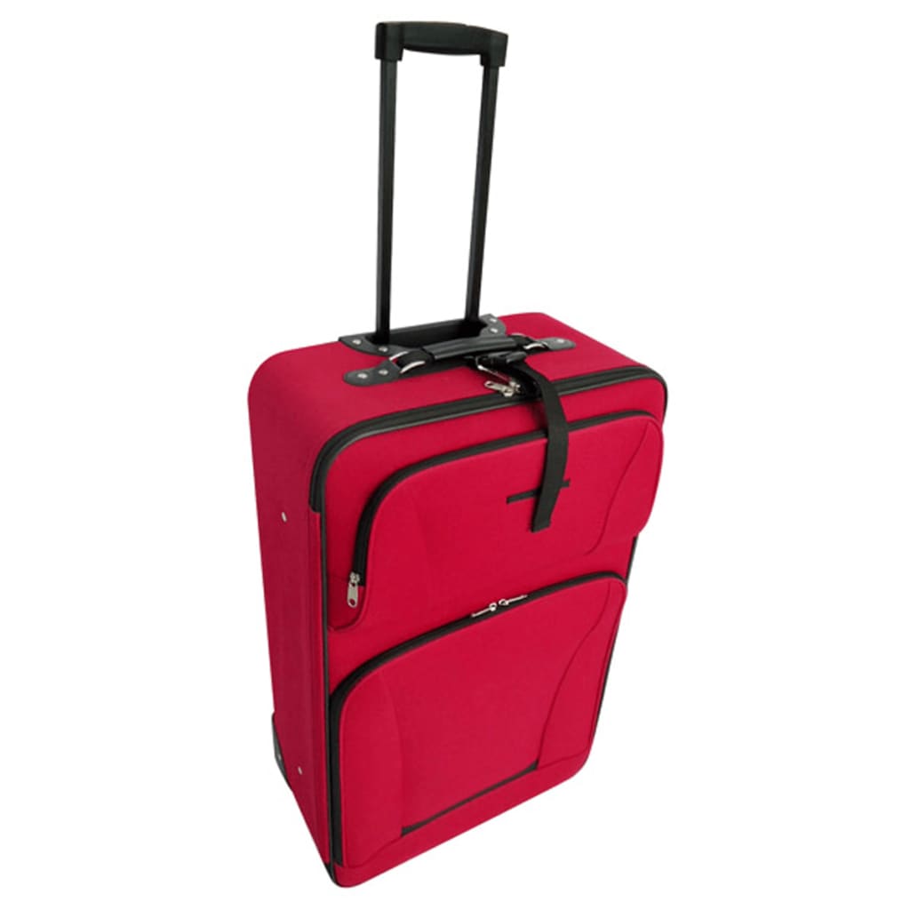 vidaXL 5 dalių kelioninių lagaminų komplektas, raudonas