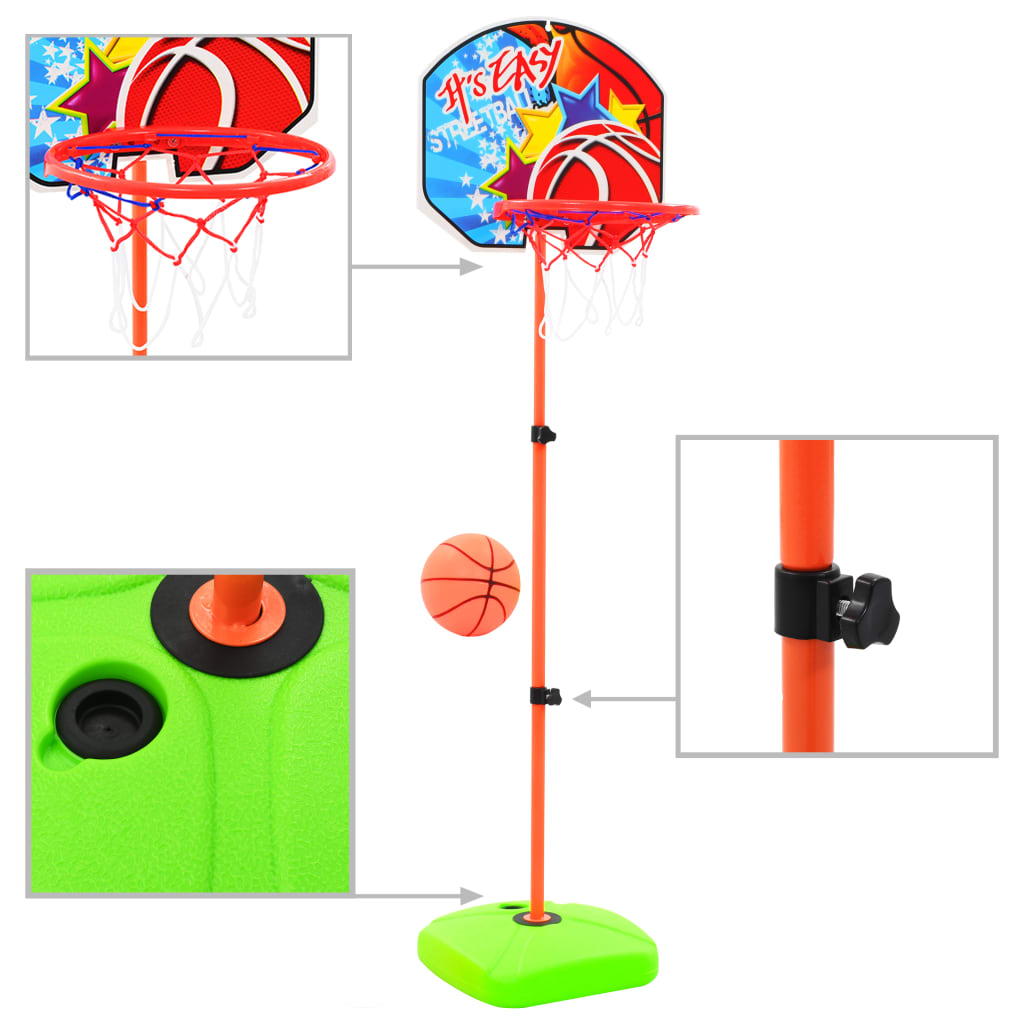vidaXL Vaikiškas krepšinio lanko ir kamuolio rinkinys