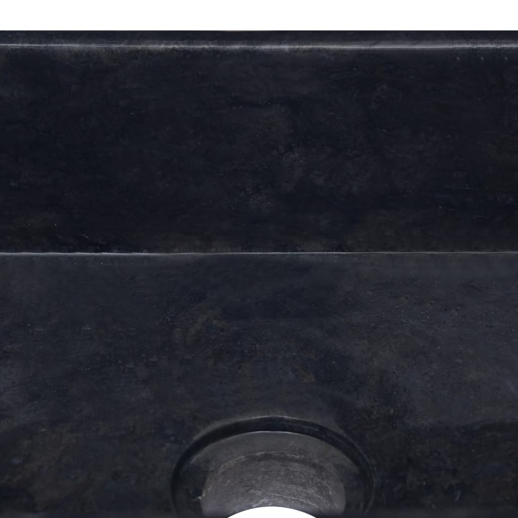 vidaXL Praustuvas, juodos spalvos, 30x30x13cm, marmuras