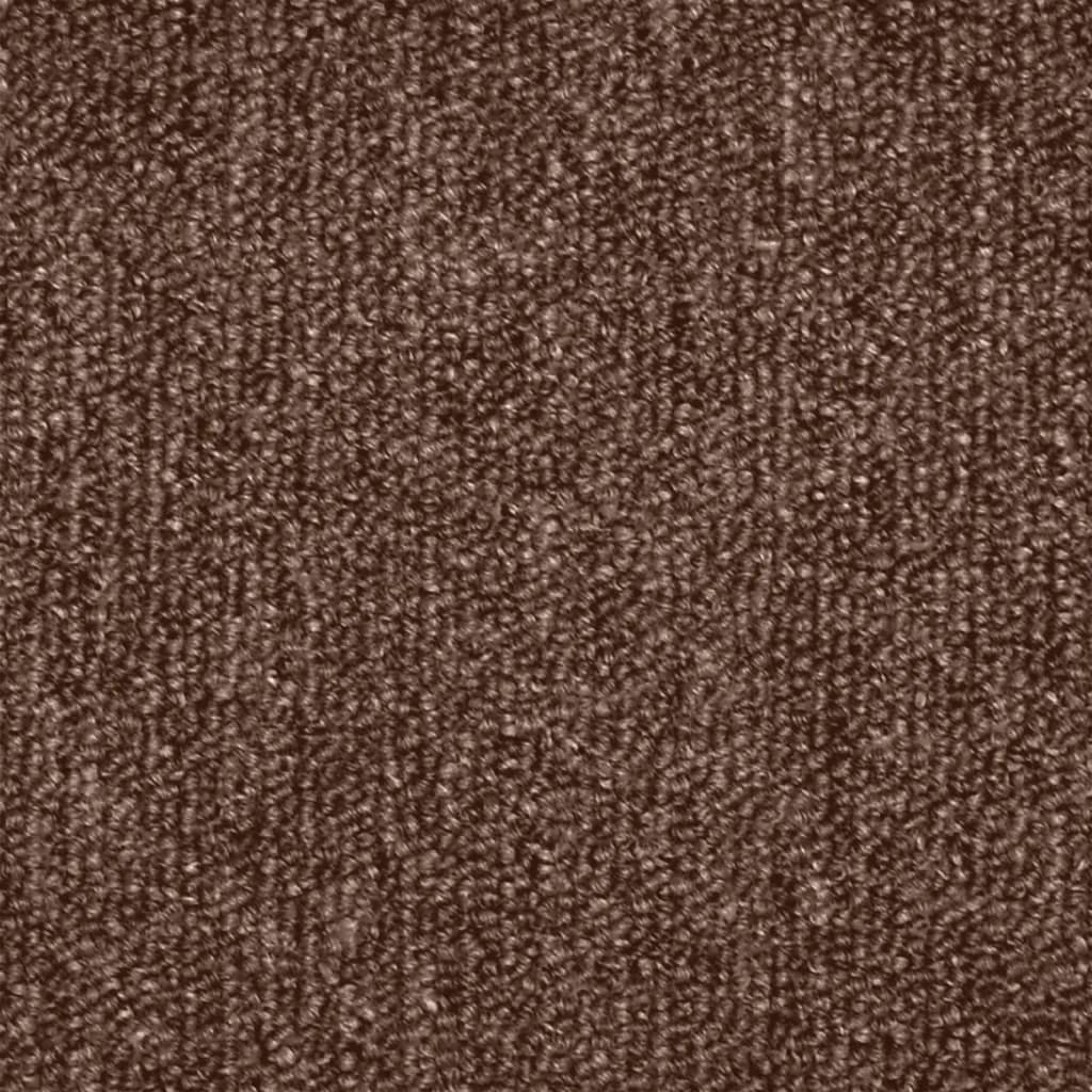 vidaXL Laiptų kilimėliai, 15vnt., rudos spalvos, 65x24x4cm