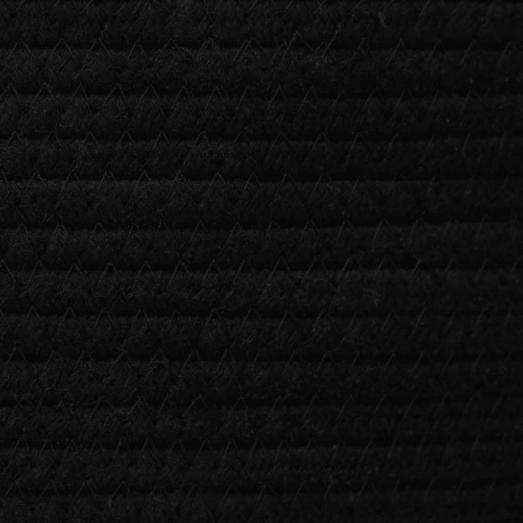vidaXL Krepšys daiktams su dangčiu, baltas/juodas, 40x35cm, medvilnė