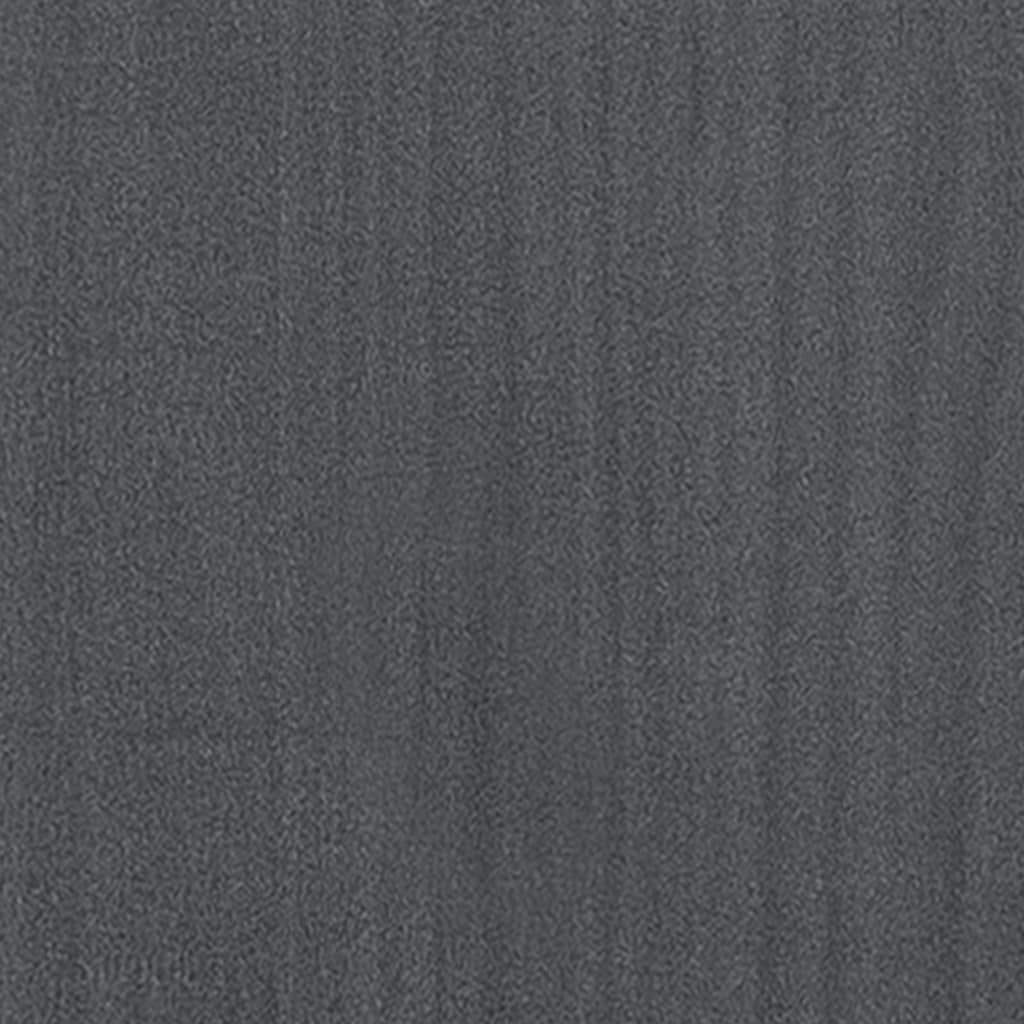 vidaXL Naktinė spintelė, pilka, 35,5x33,5x41,5cm, pušies masyvas