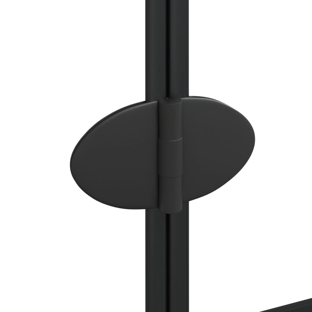vidaXL Sulankstoma dušo pertvara, juodos spalvos, 120x140cm, ESG
