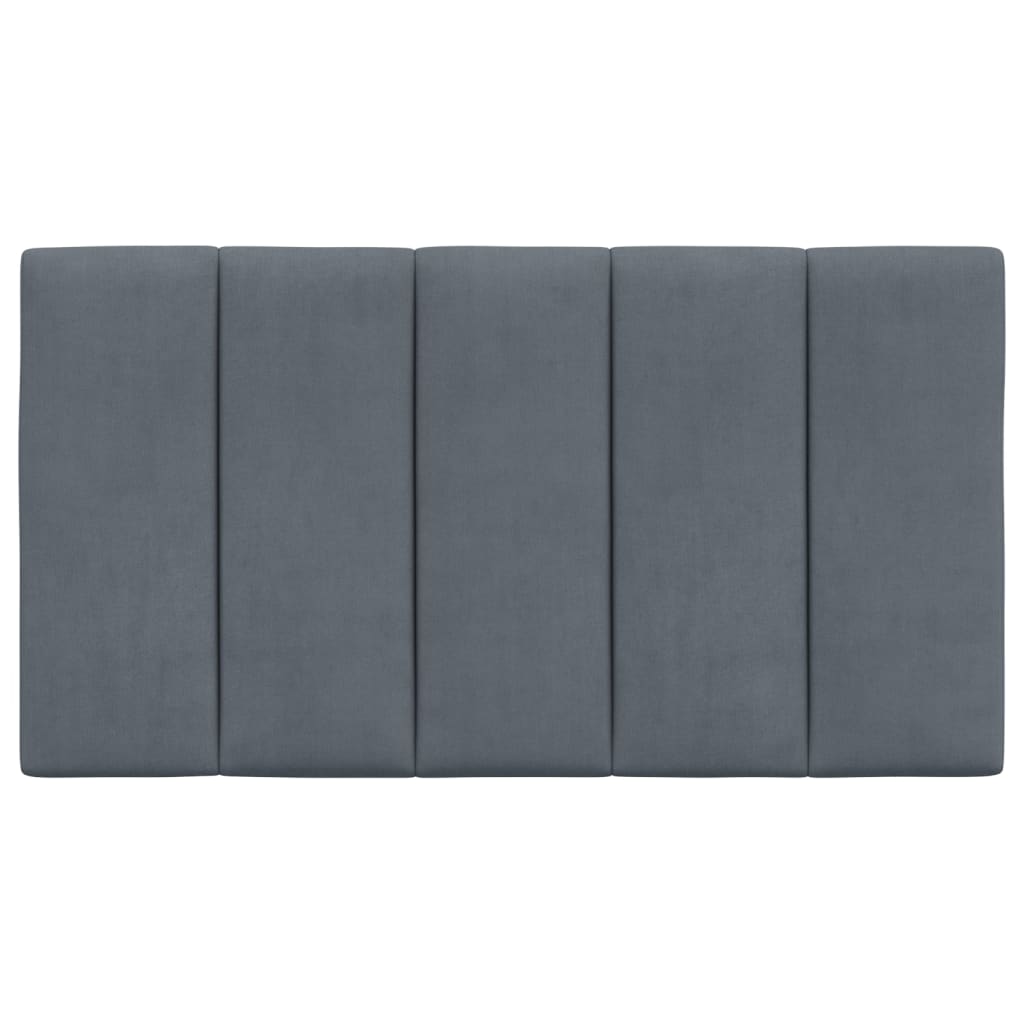 vidaXL Galvūgalio pagalvėlė, tamsiai pilkos spalvos, 80cm, aksomas