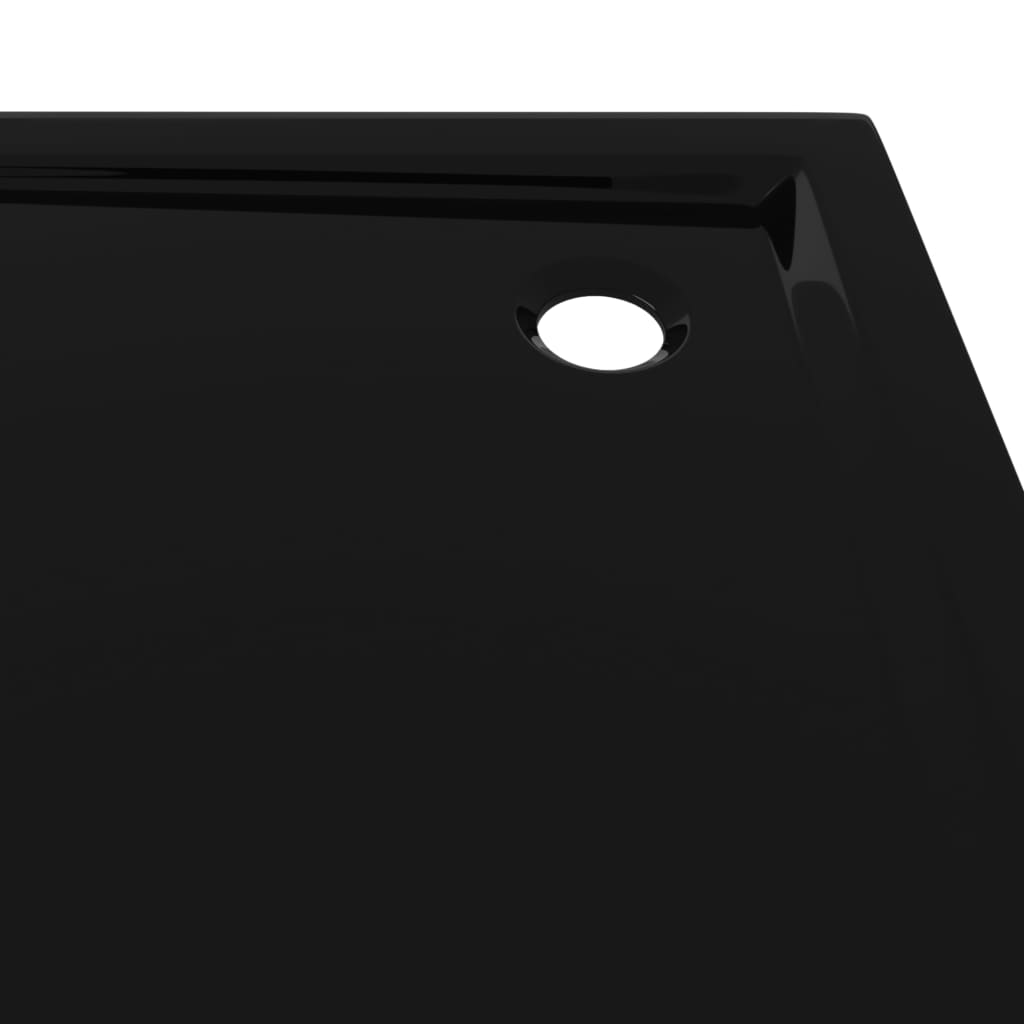 vidaXL Dušo padėklas, juodos spalvos, 90x90cm, ABS, kvadratinis