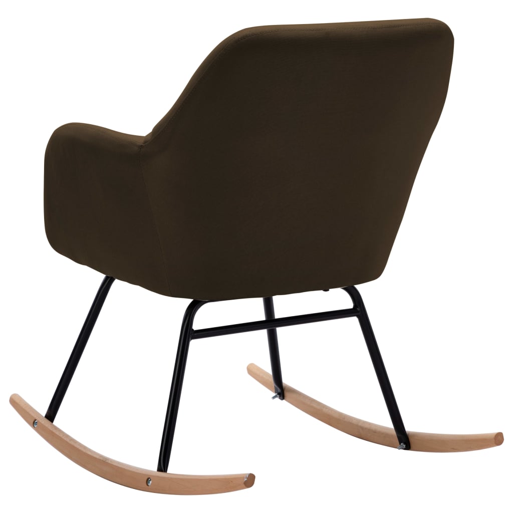 vidaXL Supama kėdė, rudos spalvos, audinys