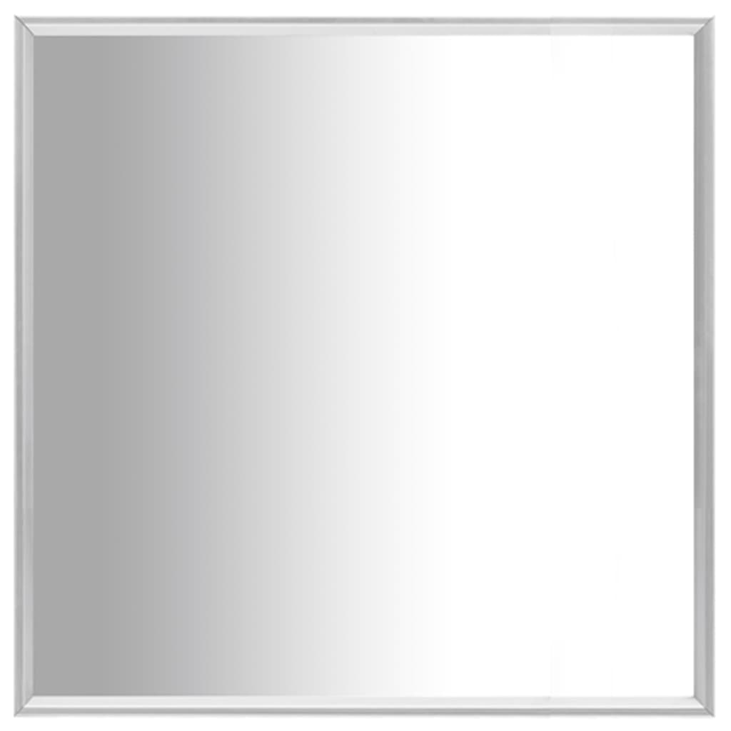 vidaXL Veidrodis, sidabrinės spalvos, 50x50cm