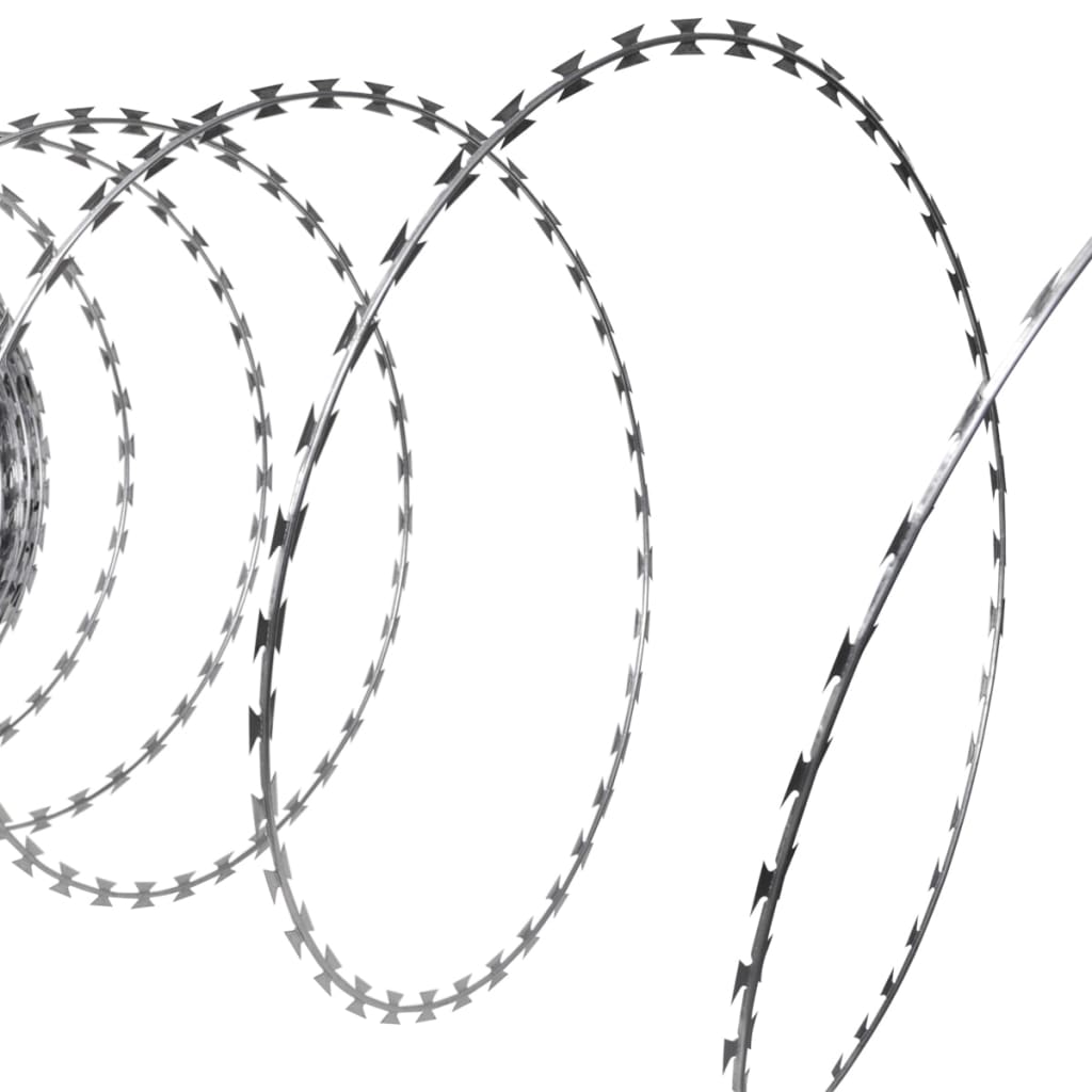 vidaXL Spiralinės pjaunančios vielos Concertina ritinys, plienas, 60m