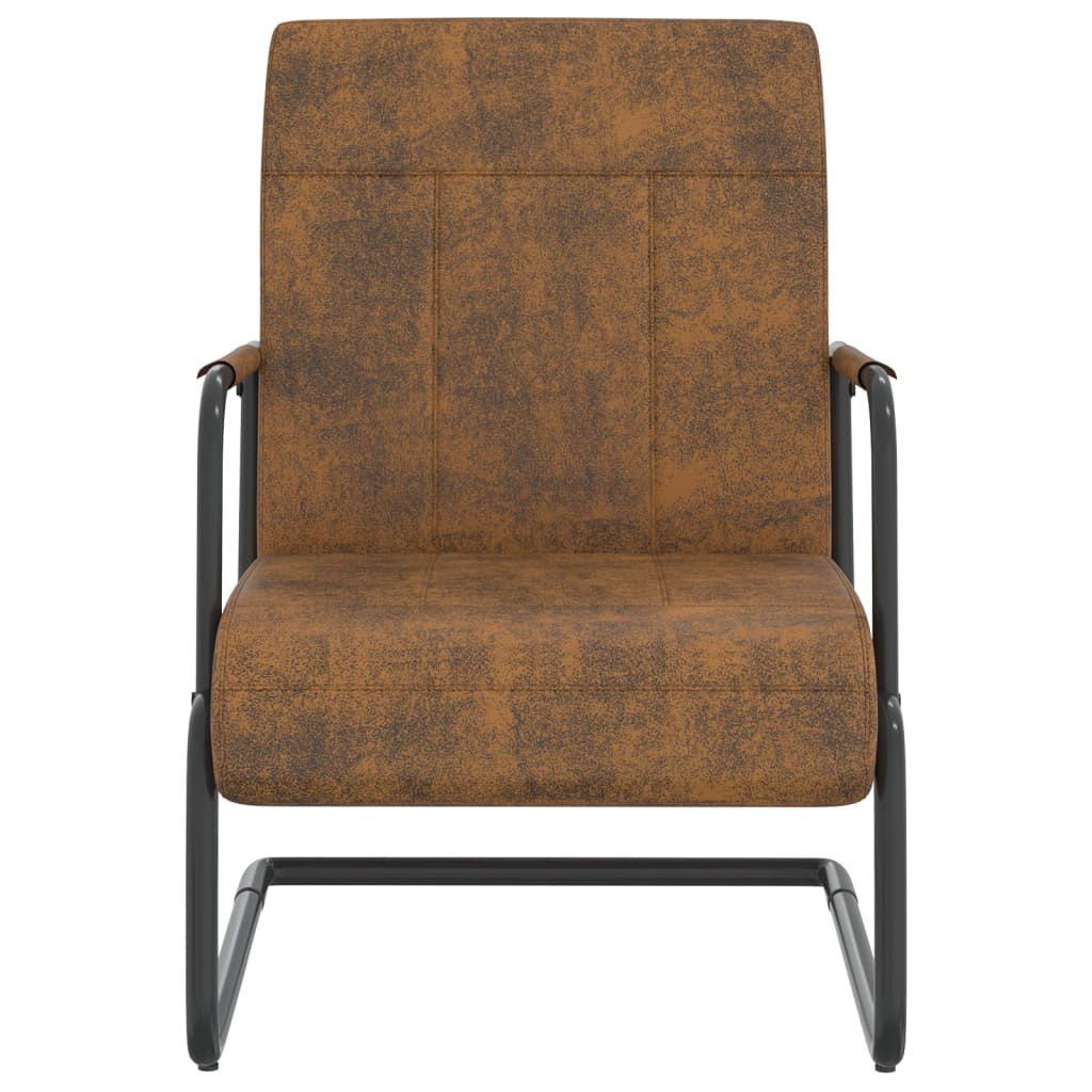 vidaXL Gembinė kėdė, rudos spalvos, audinys