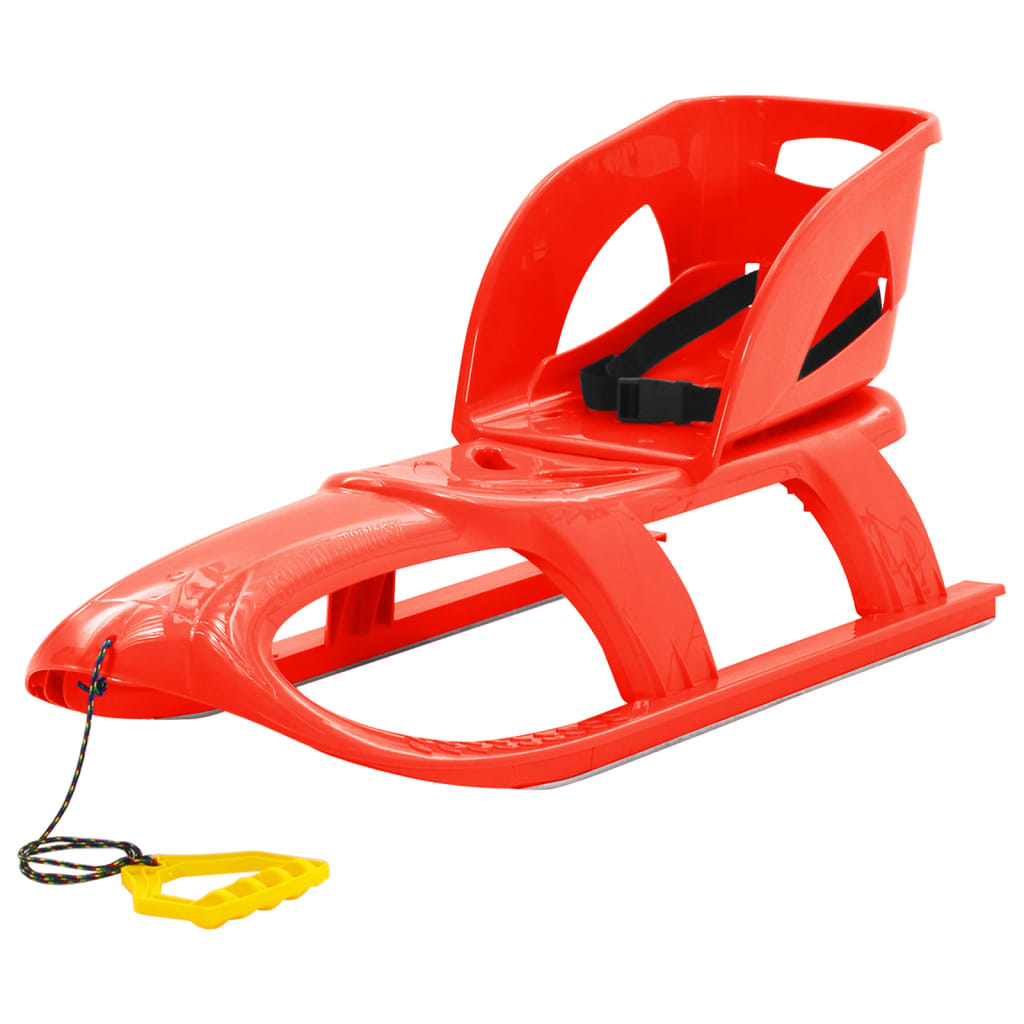 vidaXL Rogės su sėdyne, raudonos, 102,5x40x23cm, polipropilenas