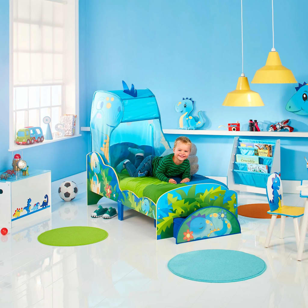 Worlds Apart Vaikiška lova su stalčiumi, mėlyna/žalia, 142x77x138cm