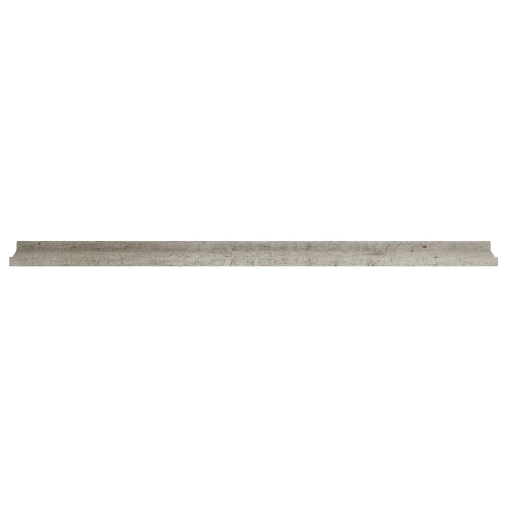 vidaXL Sieninės lentynos, 4vnt., betono pilkos spalvos, 115x9x3cm
