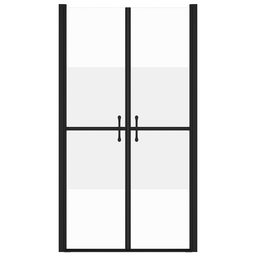 vidaXL Dušo durys, pusiau matinės, (78-81)x190cm, ESG