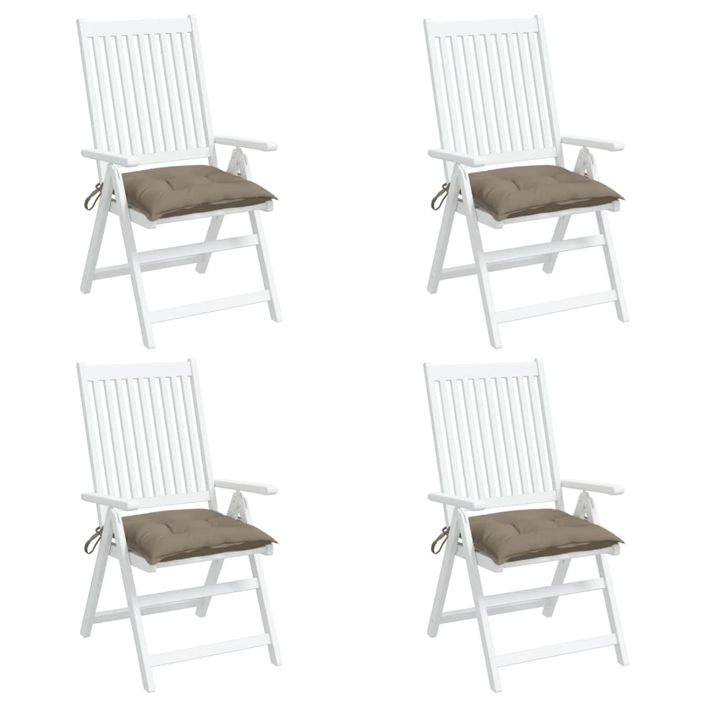 vidaXL Kėdės pagalvėlės, 4vnt., taupe, 50x50x7cm, oksfordo audinys