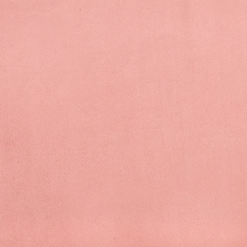 vidaXL Lovos rėmas su spyruoklėmis, rožinis, 90x200cm, aksomas