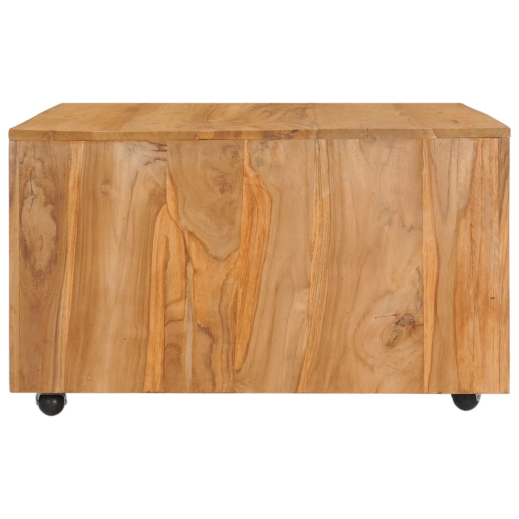 vidaXL Kavos staliukas, 80x80x40cm, tikmedžio medienos masyvas