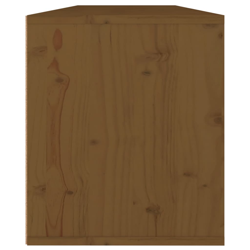 vidaXL Sieninės spintelės, 2vnt., medaus rudos, 60x30x35cm, pušis