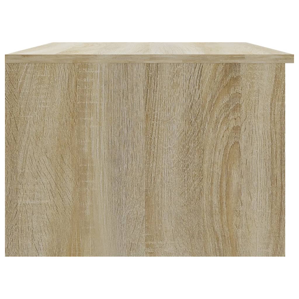 vidaXL Kavos staliukas, baltas/ąžuolo, 50x50x36cm, apdirbta mediena