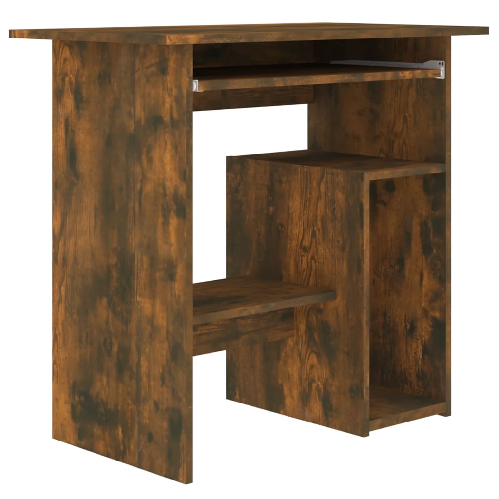 vidaXL Rašomasis stalas, dūminio ąžuolo spalvos, 80x45x74cm, mediena