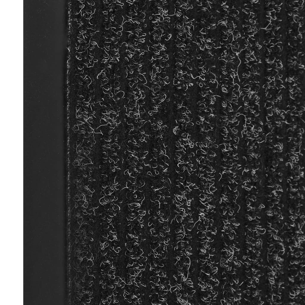 vidaXL Durų kilimėlis, antracito spalvos, 60x80cm, dryžuotas
