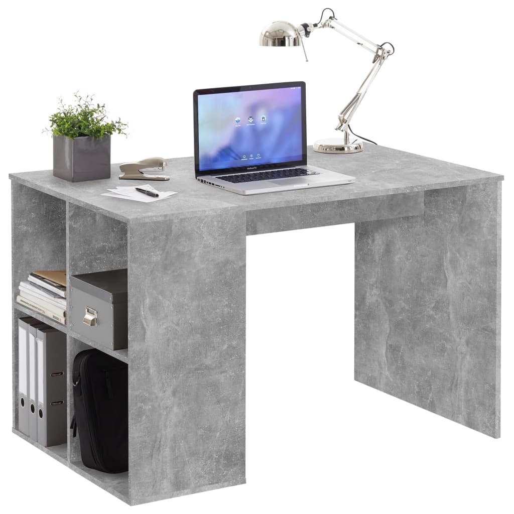 FMD Rašomasis stalas su šoninėmis lentynomis, 117x73x75cm, betono sp.