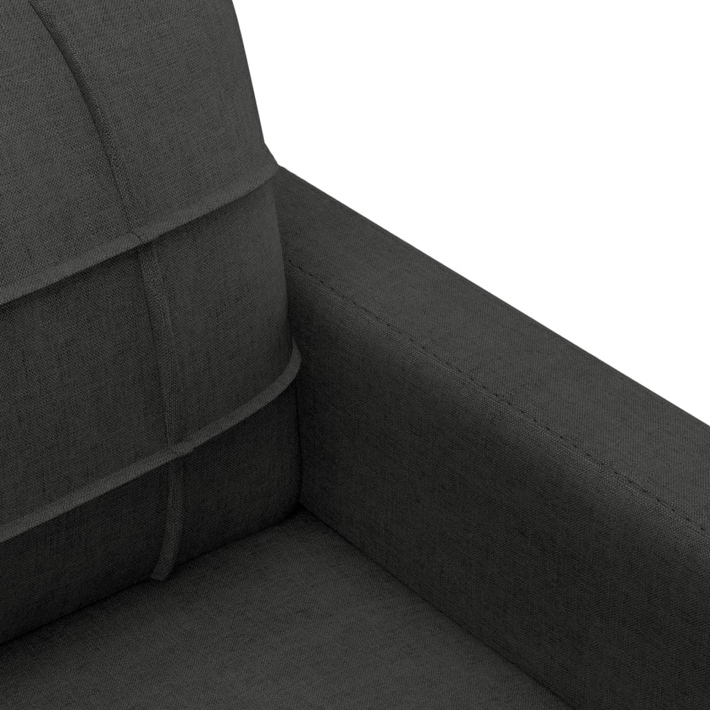 vidaXL Sofos komplektas su pagalvėmis, 4 dalių, juodas, audinys
