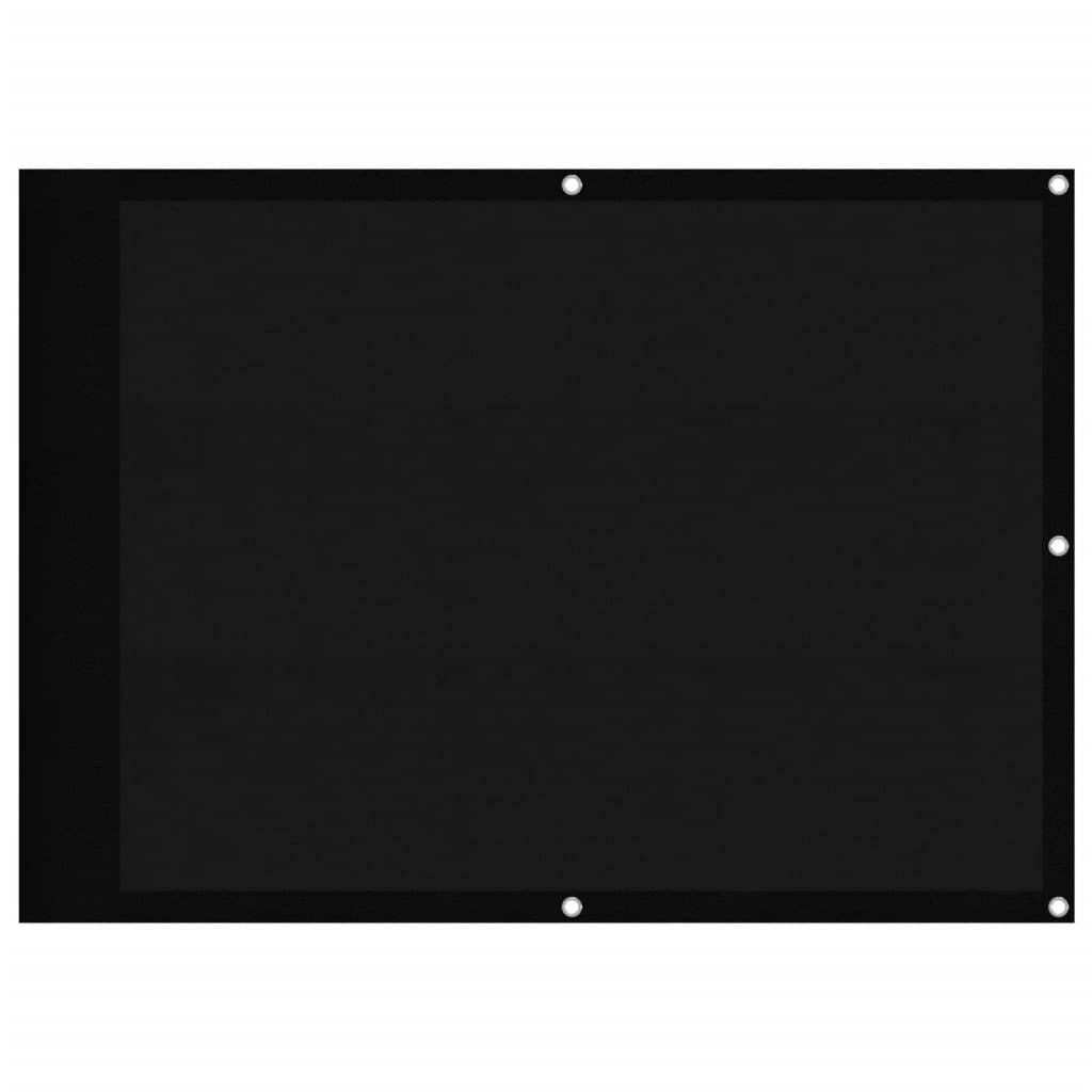 vidaXL Balkono pertvara, juoda, 75x1000cm, 100% oksfordo poliesteris