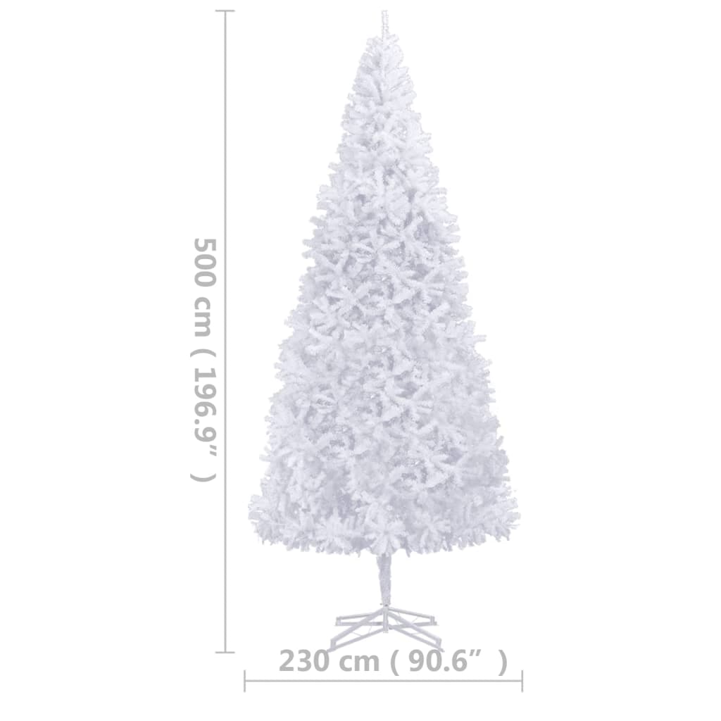 vidaXL Dirbtinė apšviesta Kalėdų eglutė, baltos spalvos, 500cm
