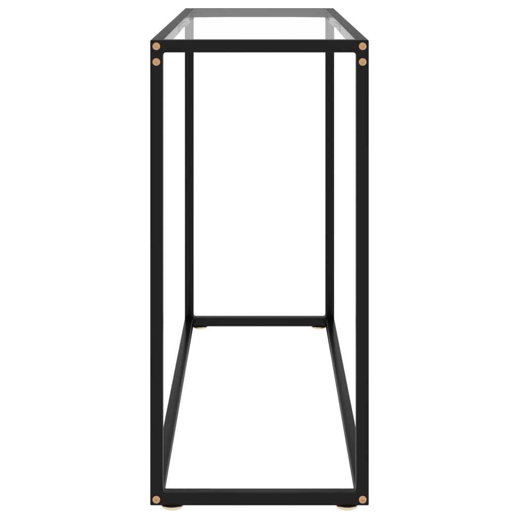 vidaXL Konsolinis staliukas, skaidrus, 100x35x75cm, grūdintas stiklas