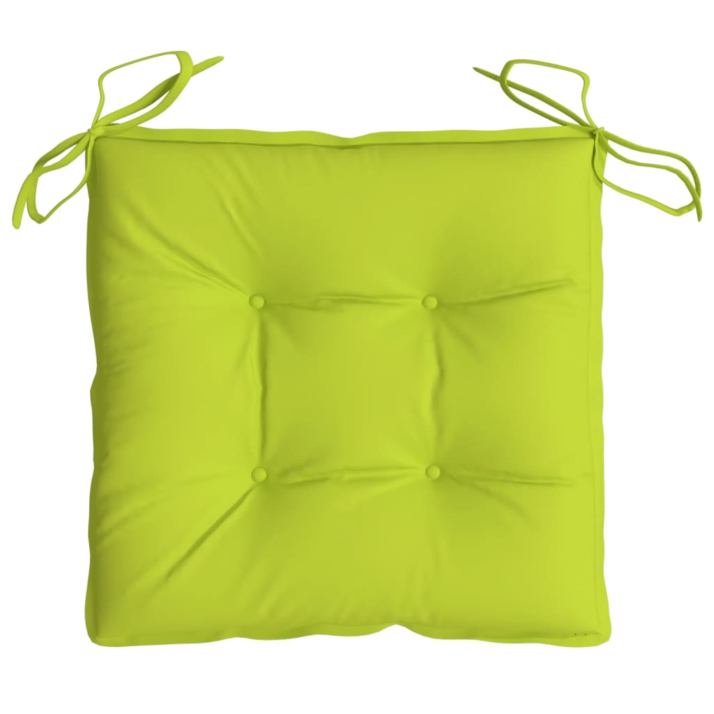 vidaXL Kėdės pagalvėlės, 4vnt., ryškiai žalios, 50x50x7cm, audinys