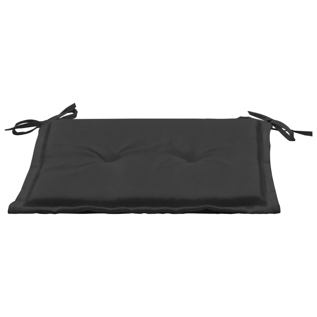vidaXL Sodo kėdės pagalvėlės, 2vnt., juodos ir pilkos, 50x50x3cm