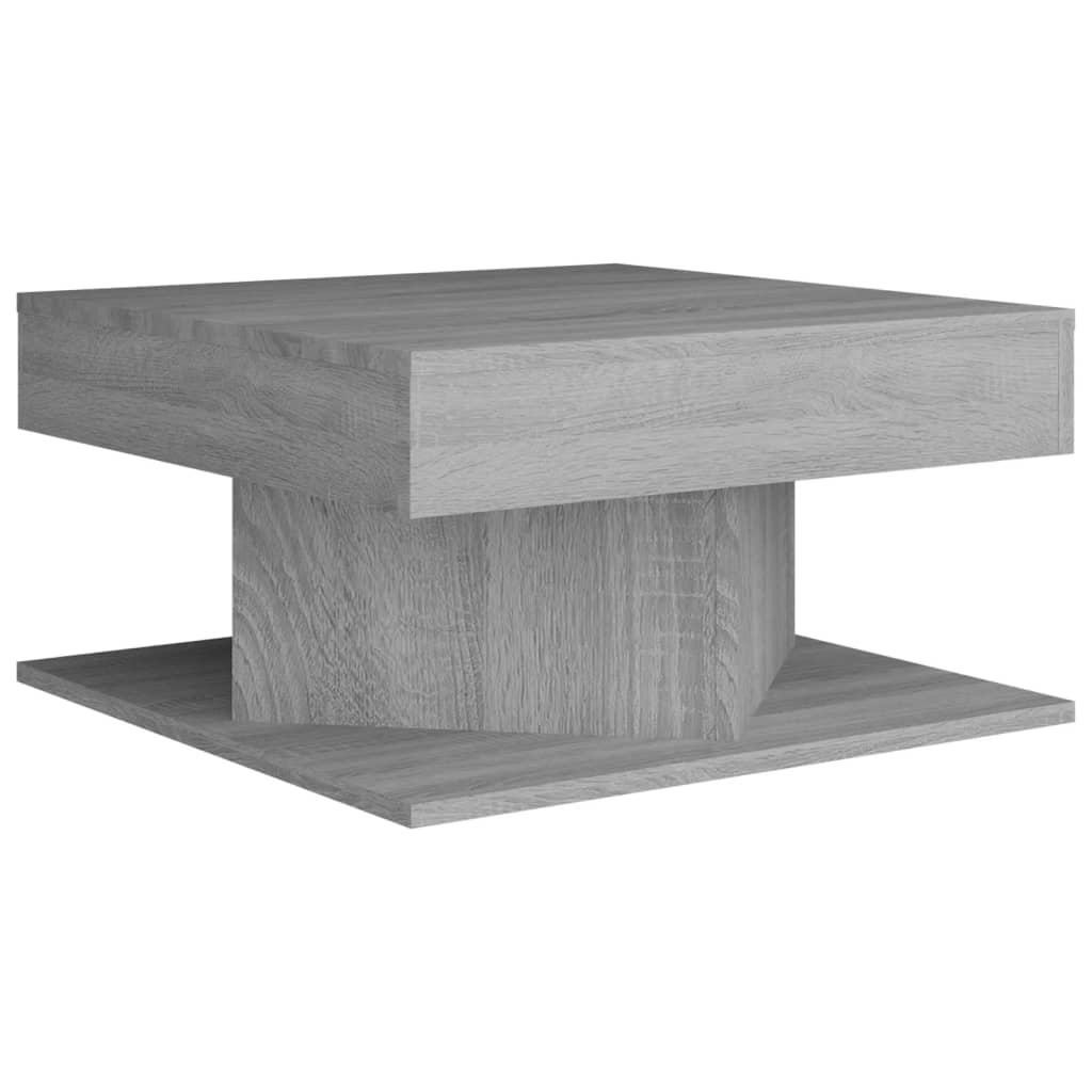 vidaXL Kavos staliukas, pilkas ąžuolo, 57x57x30cm, apdirbta mediena