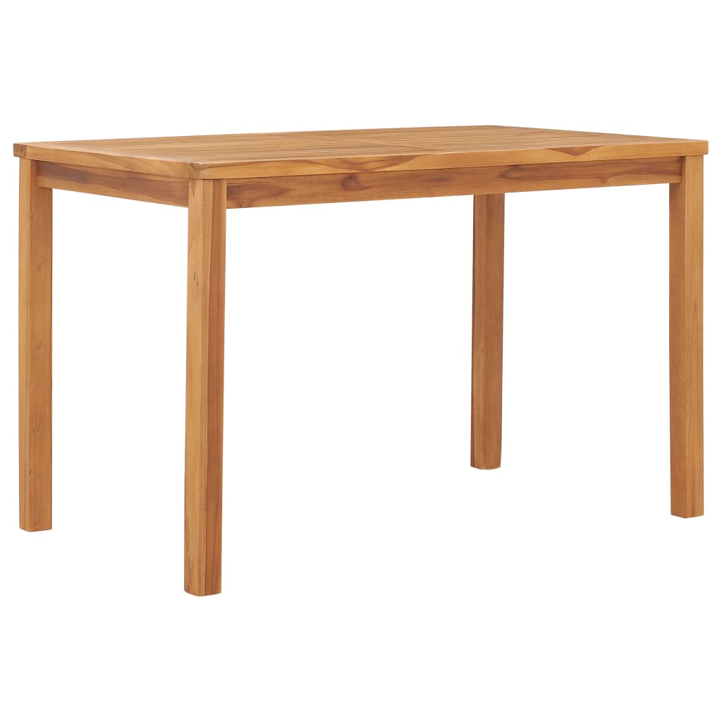 vidaXL Sodo valgomojo stalas, 120x70x77cm, tikmedžio medienos masyvas