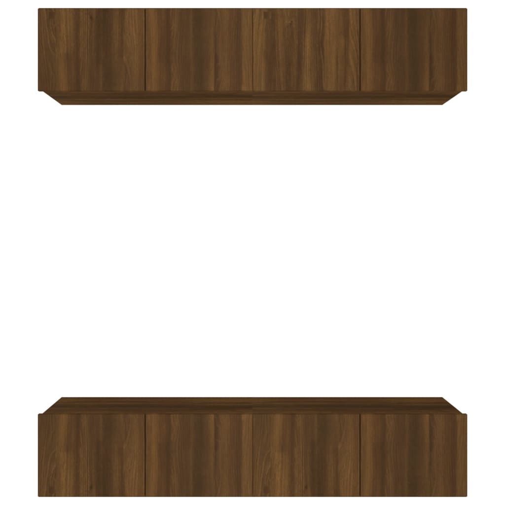 vidaXL TV spintelės, 4vnt., rudos ąžuolo, 80x30x30cm, mediena