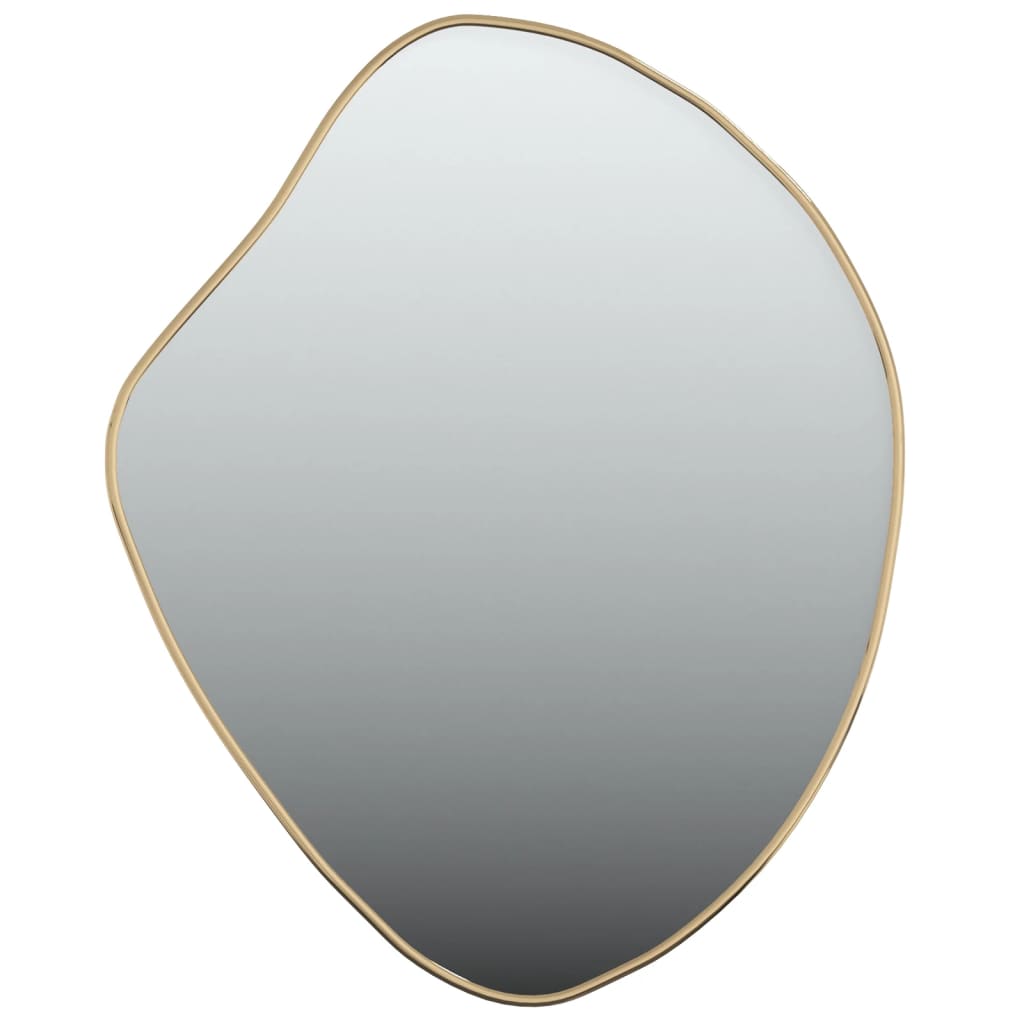 vidaXL Sieninis veidrodis, auksinės spalvos, 50x40cm