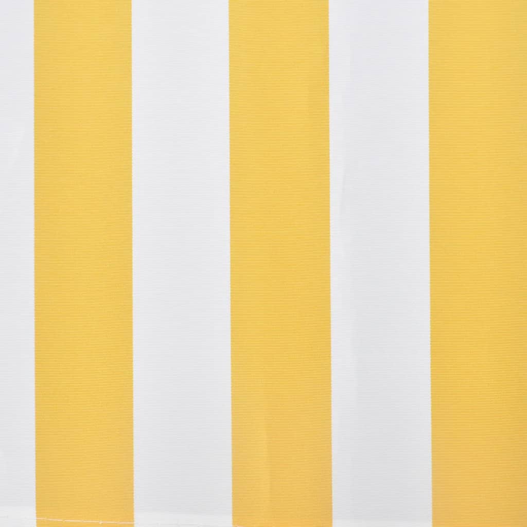 vidaXL Sulankstoma markizė, 400cm, geltona ir balta