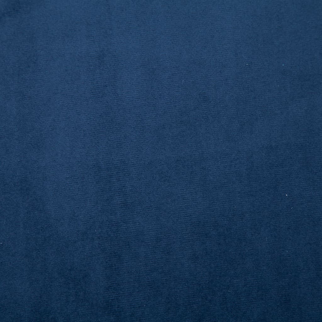 vidaXL Krėslas su chromuotomis kojomis, mėlyna sp., aksomas