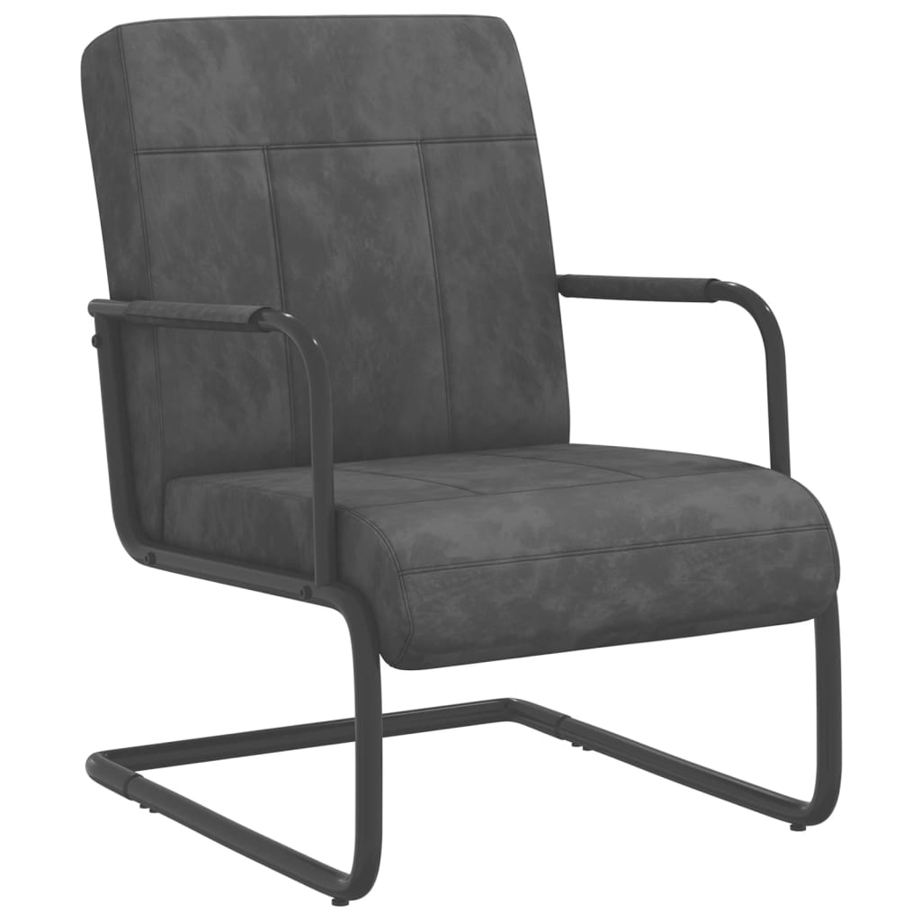vidaXL Gembinė kėdė, tamsiai pilkos spalvos, aksomas