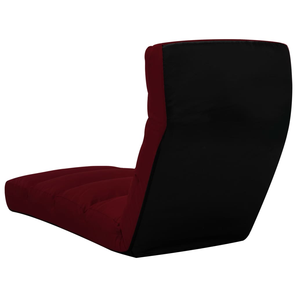 vidaXL Sulankstomas čiužinukas-kėdė, raudono vyno spalva, dirbtinė oda