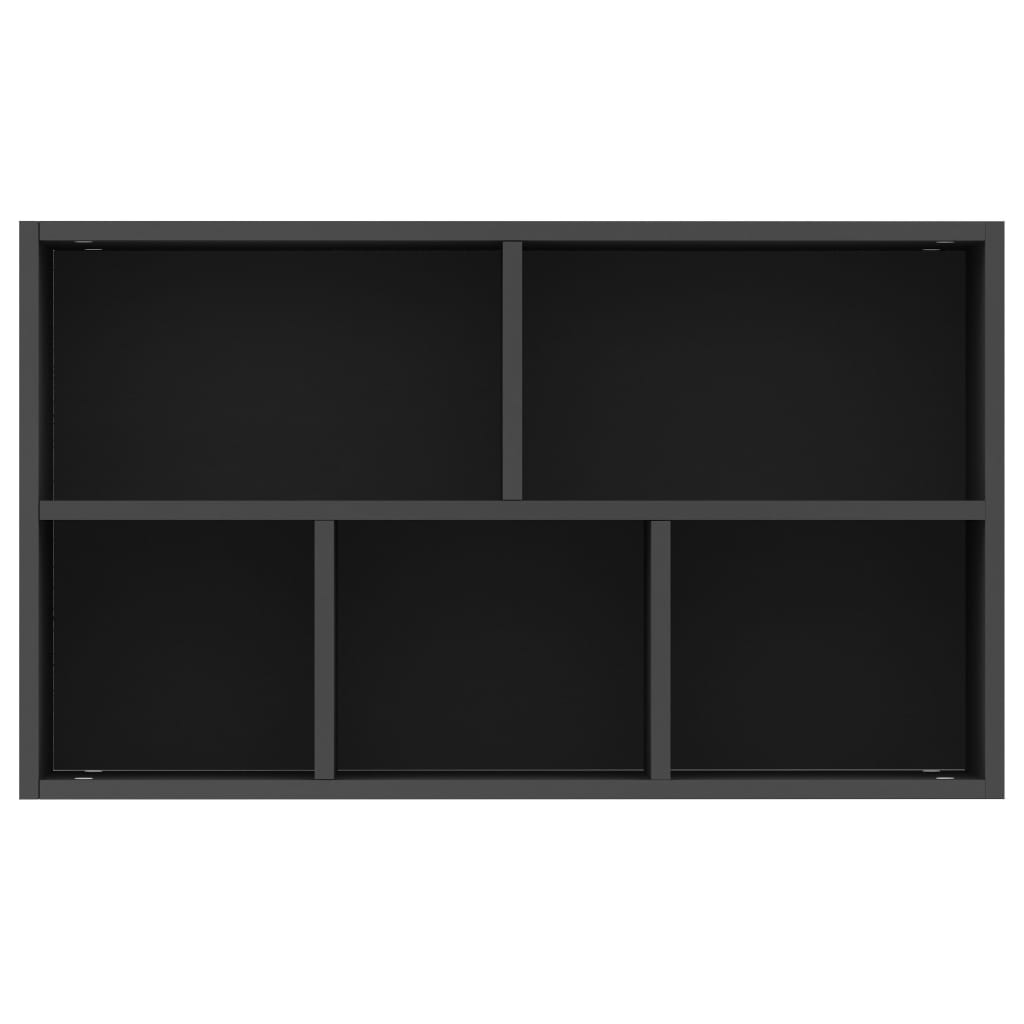 vidaXL Knygų/šoninė spintelė, juodos sp., 50x25x80cm, MDP