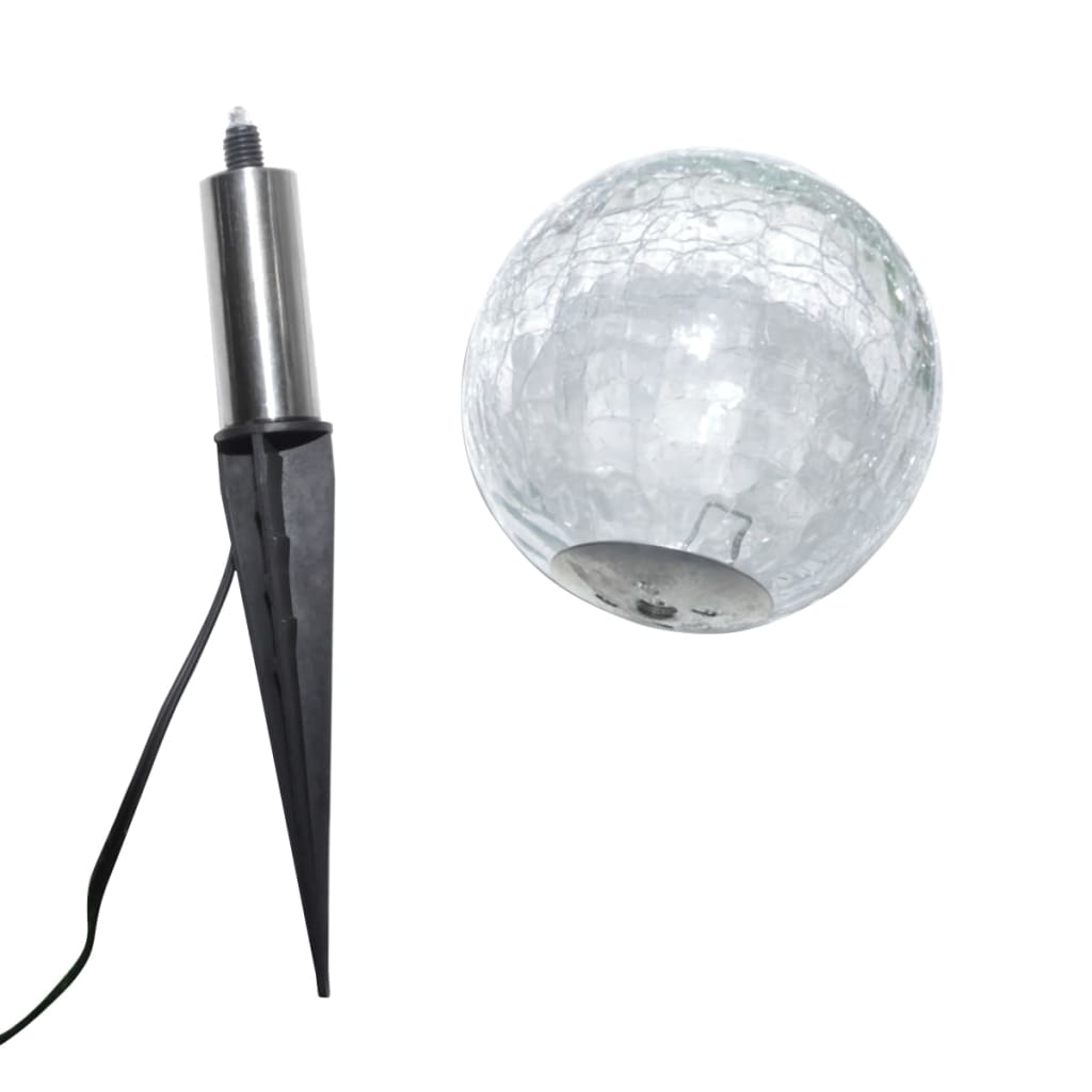 vidaXL Sodo šviestuvas, 6 vnt., LED, su smaigais ir saulės kolektoriais