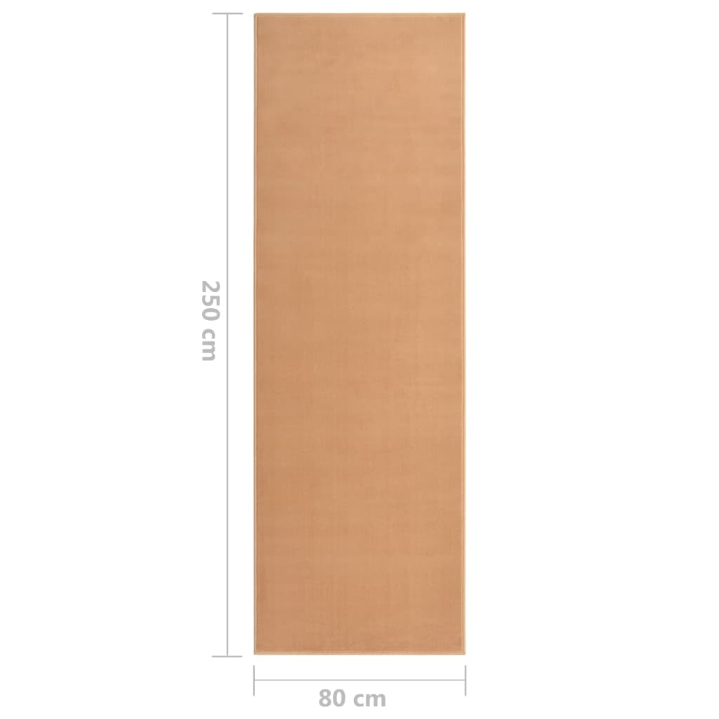 vidaXL Kilimas-takelis, smėlio spalvos, 80x250cm, BCF