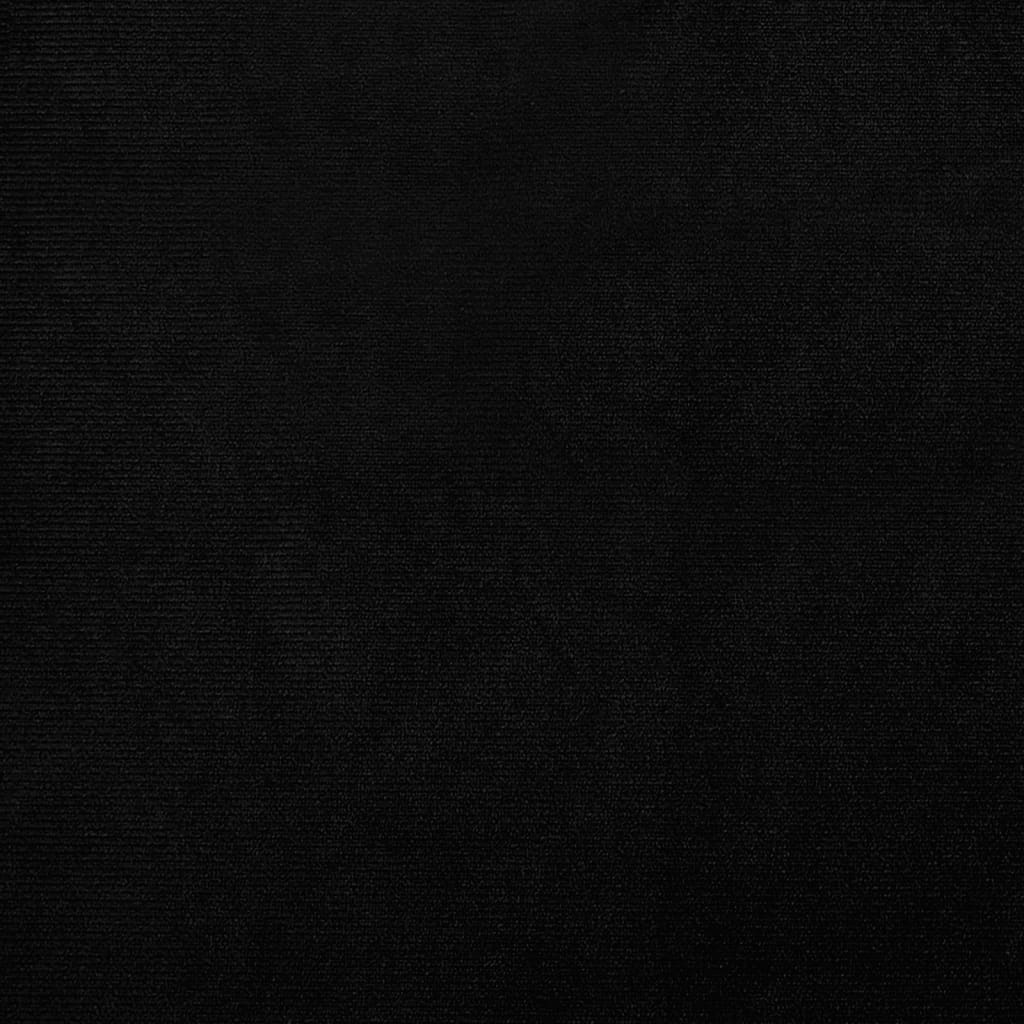 vidaXL Krėslas su pakoja, juodos spalvos, aksomas