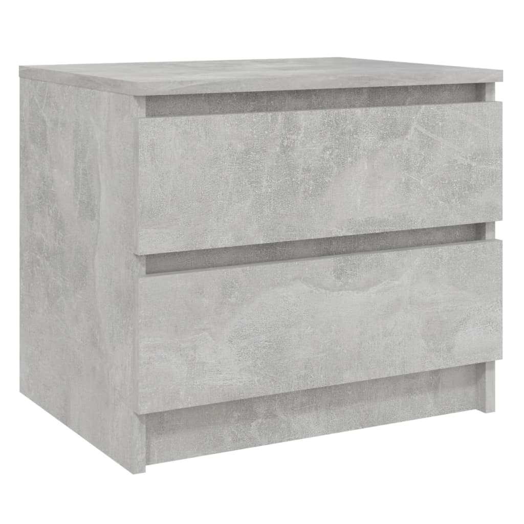 vidaXL Naktinės spintelės, 2vnt., betono pilkos, 50x39x43,5cm, MDP