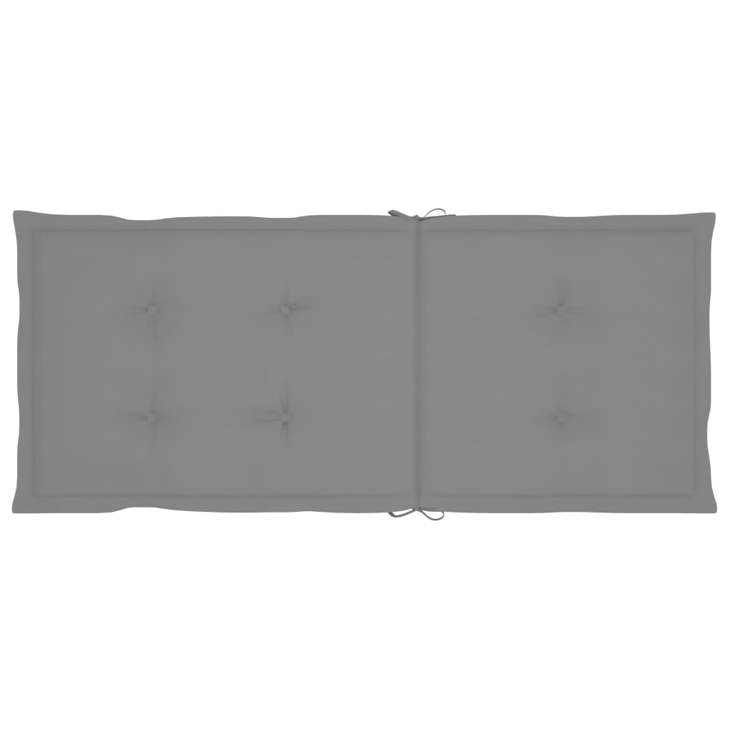 vidaXL Sodo kėdės su pilkomis pagalvėlėmis, 6vnt., tikmedžio masyvas